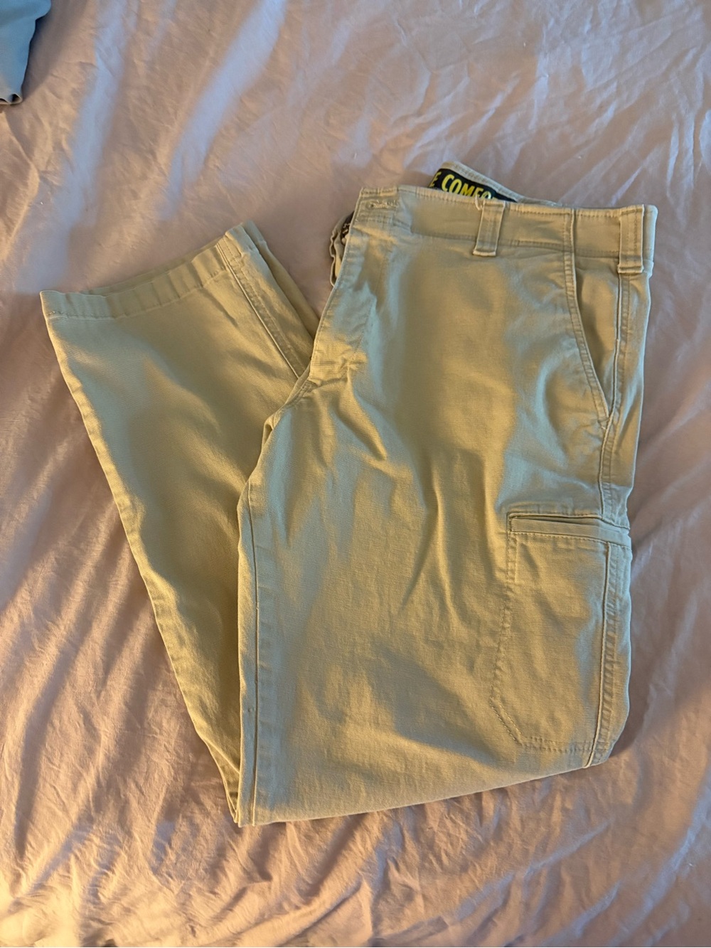 Lee Men's Khaki Cargo Pants - Light Tan